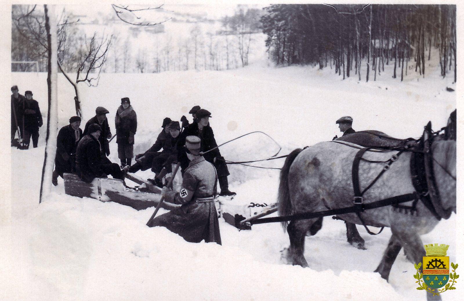 zima 1940 - 1941 cesta do Mikulášovic