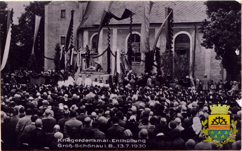 slavnost k  odhalení pomníku padlých v roce 1930