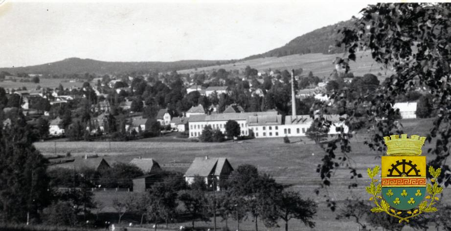 pohled na Šenov z Mikulášovické silnice, cca 1950
