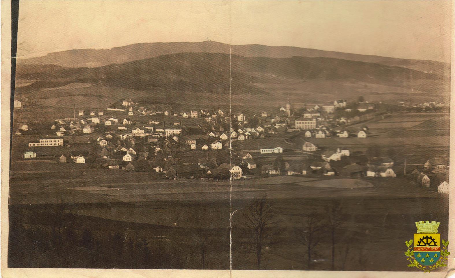 Pohled na Šenov  z Botznu 1920 