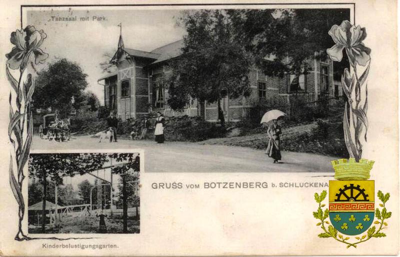Botzenberg, taneční sál a dětský zahradní koutek, cca 1909