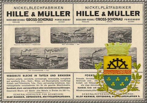 WERBUNG AUS EINER ZEITSCHRIFT 1923 REISHOLZ GROß SCHÖNAU HILLE