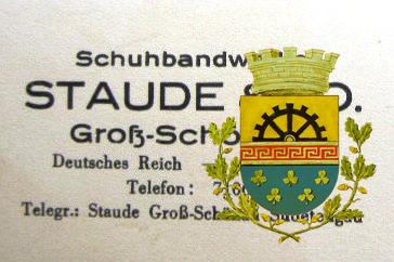 firemní razítko Staude 1940