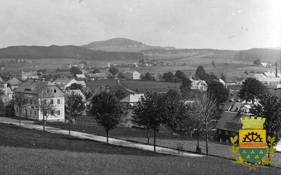 Leopoldka a Sandrik z Urbergu. foto před 1891, není horní vila postavena 1892.