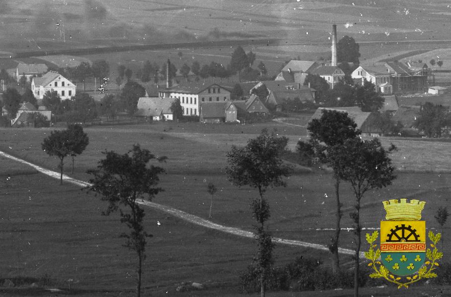 Železárny, v pozadí Strážný vrch foto 1900 